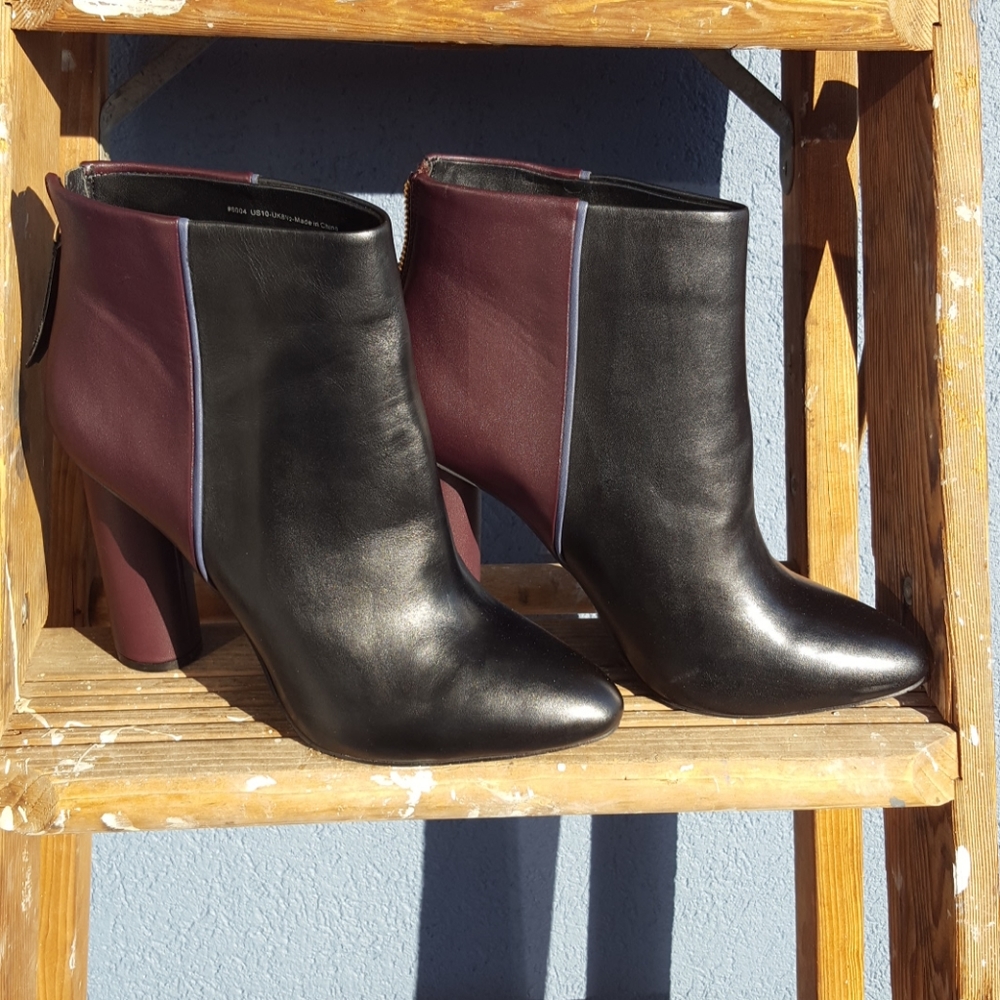 Cabi Bisset Booties Color Block Round Heel Ankle … - image 1